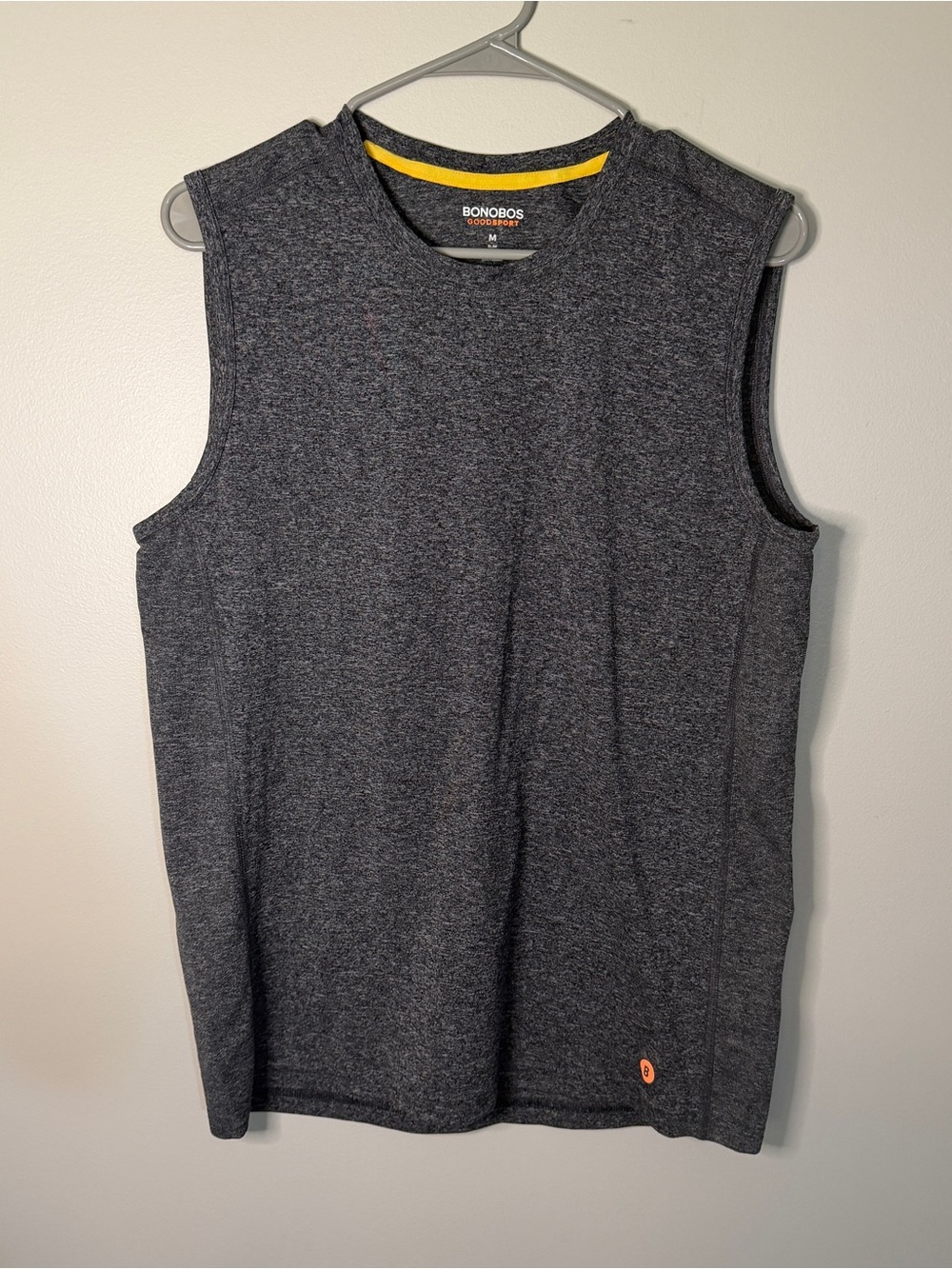 bonobos size medium mens heather grey muscle tank top active gym run walk